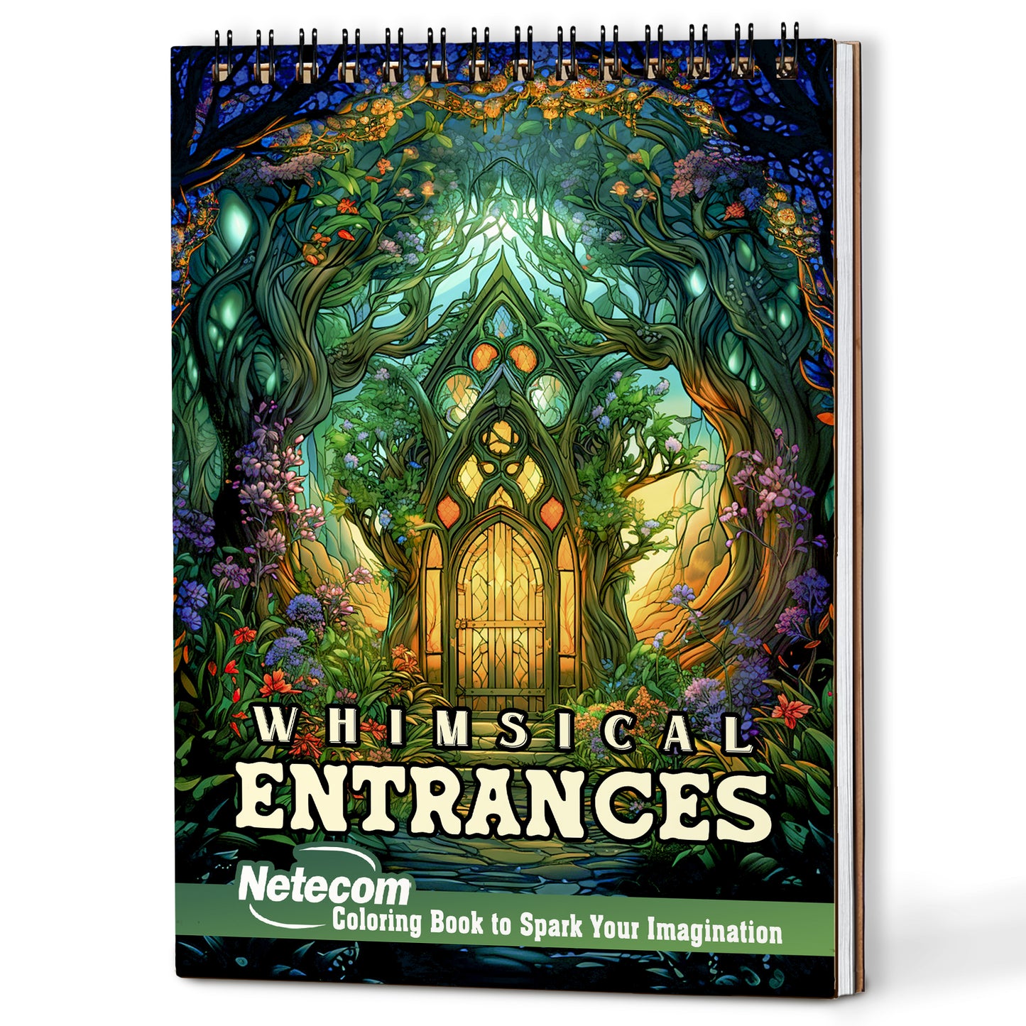 Netecom Whimsical Entrances Coloring Book For Adults
