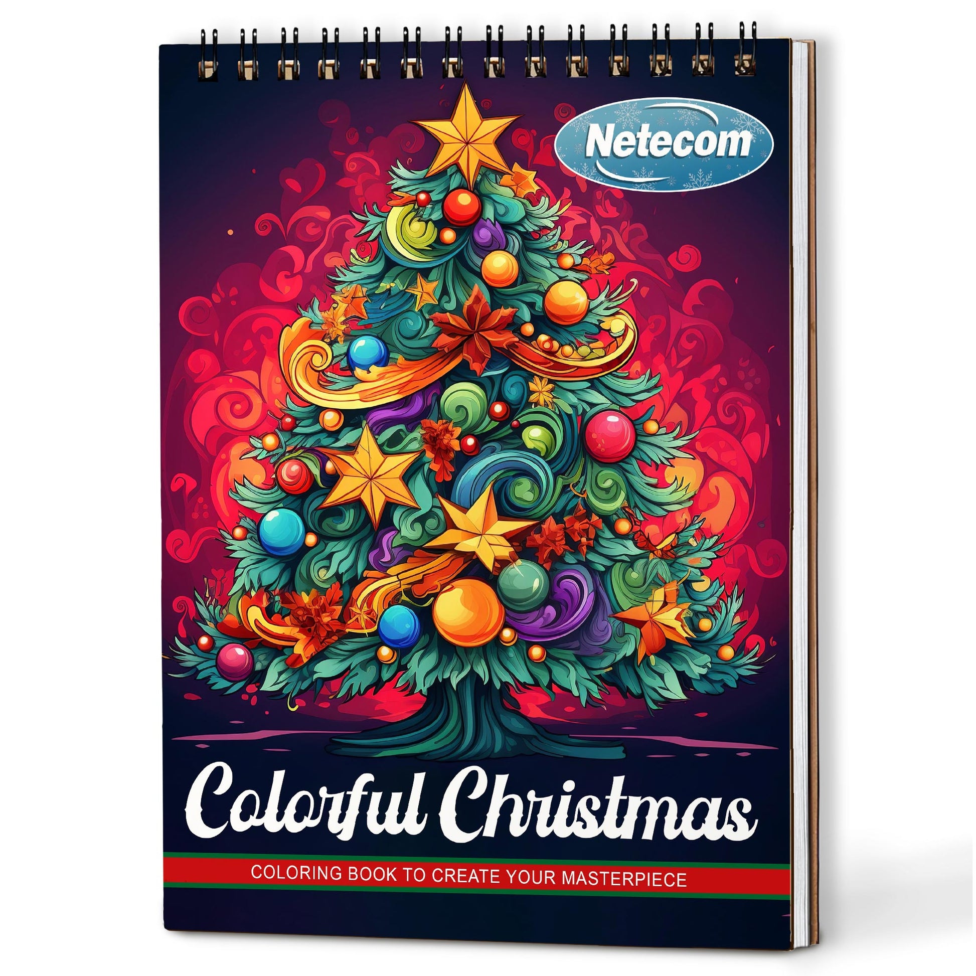 Netecom Colorful Christmas Coloring Book For Adults