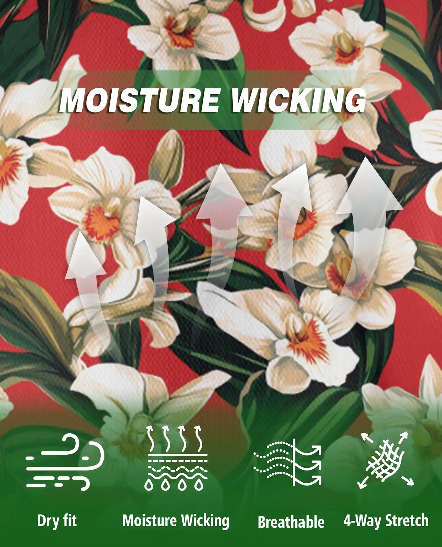 Red Floral Polo Shirt – Tropical Orchid Print | Netecom