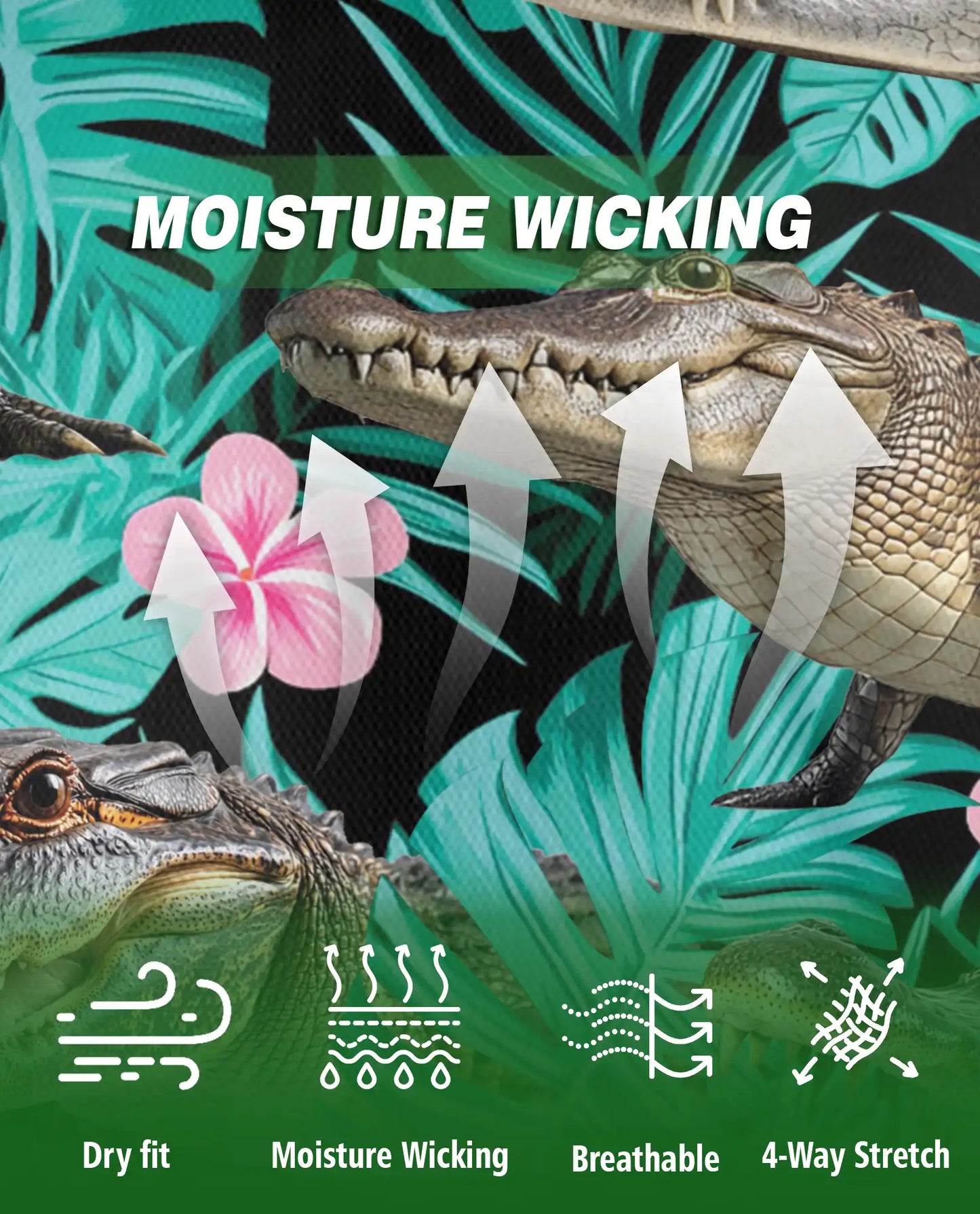Alligator Tropical Hawaiian Polo Shirt for Men | Netecom