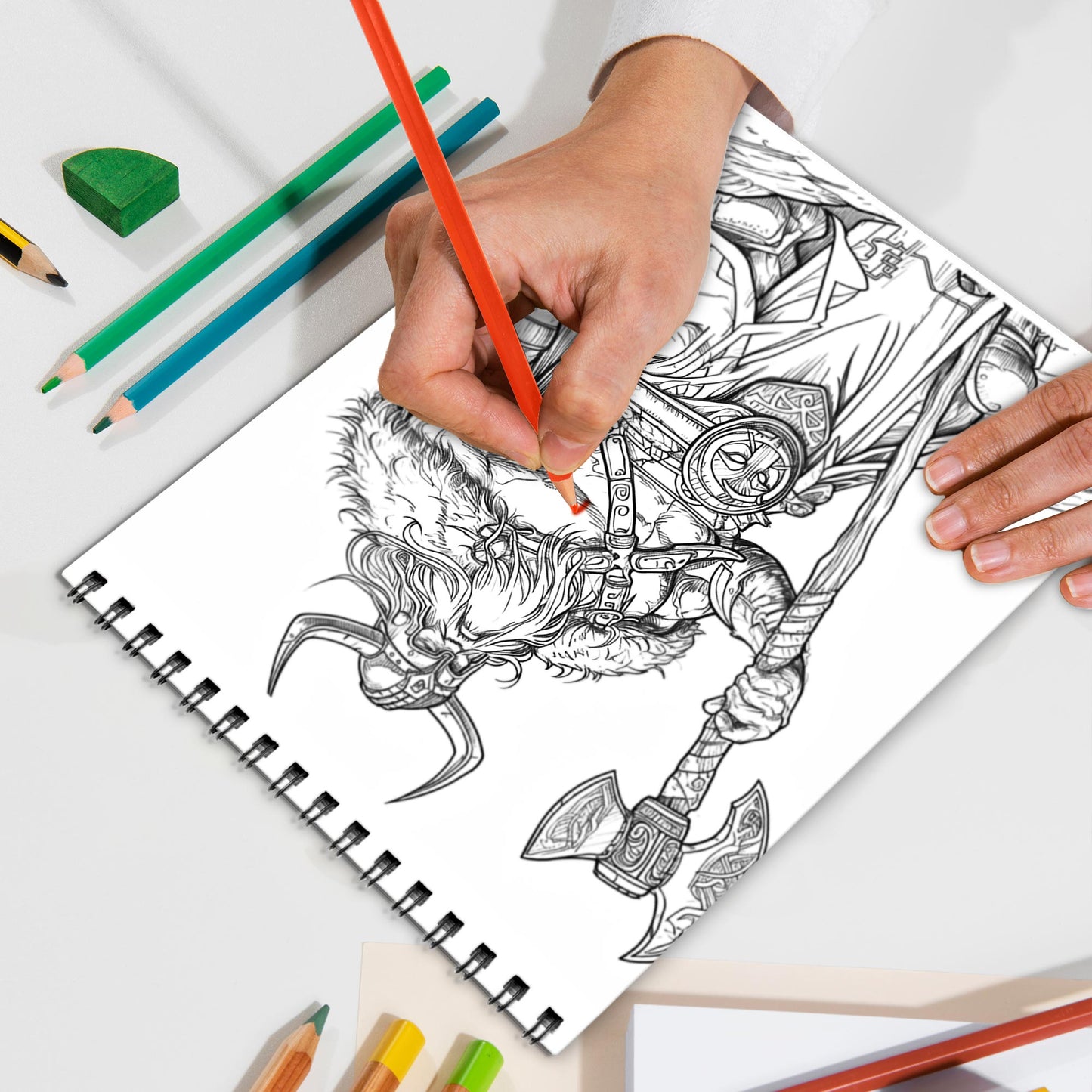 Viking Spiral Bound Coloring Book, Explore the World of Vikings, Ideal for History Buffs and Fans of Norse Mythology Seeking a Bold Art Adventure