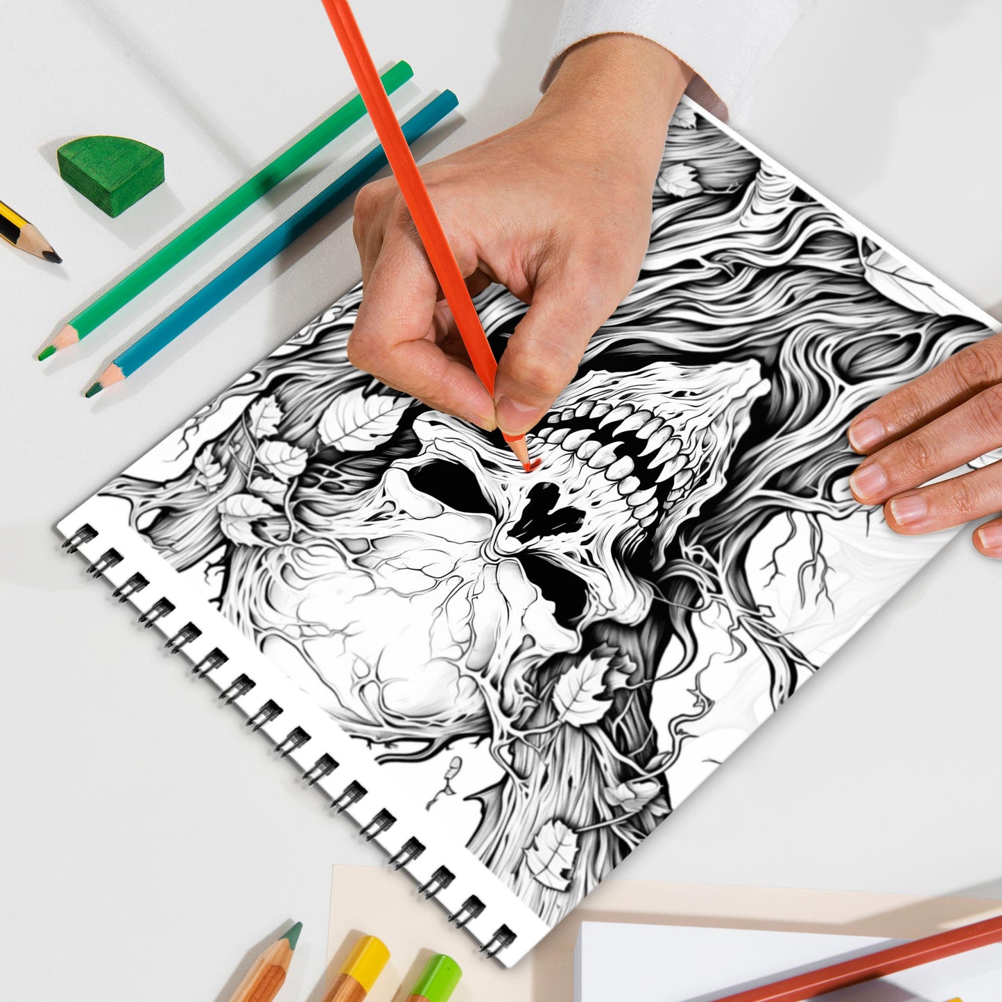 Secrets of the Dark Forest Spiral Bound Coloring Book, Mystical and Shadowy Forest Scenes for an Enigmatic Artistic Adventure, Perfect for Fans of Fantasy
