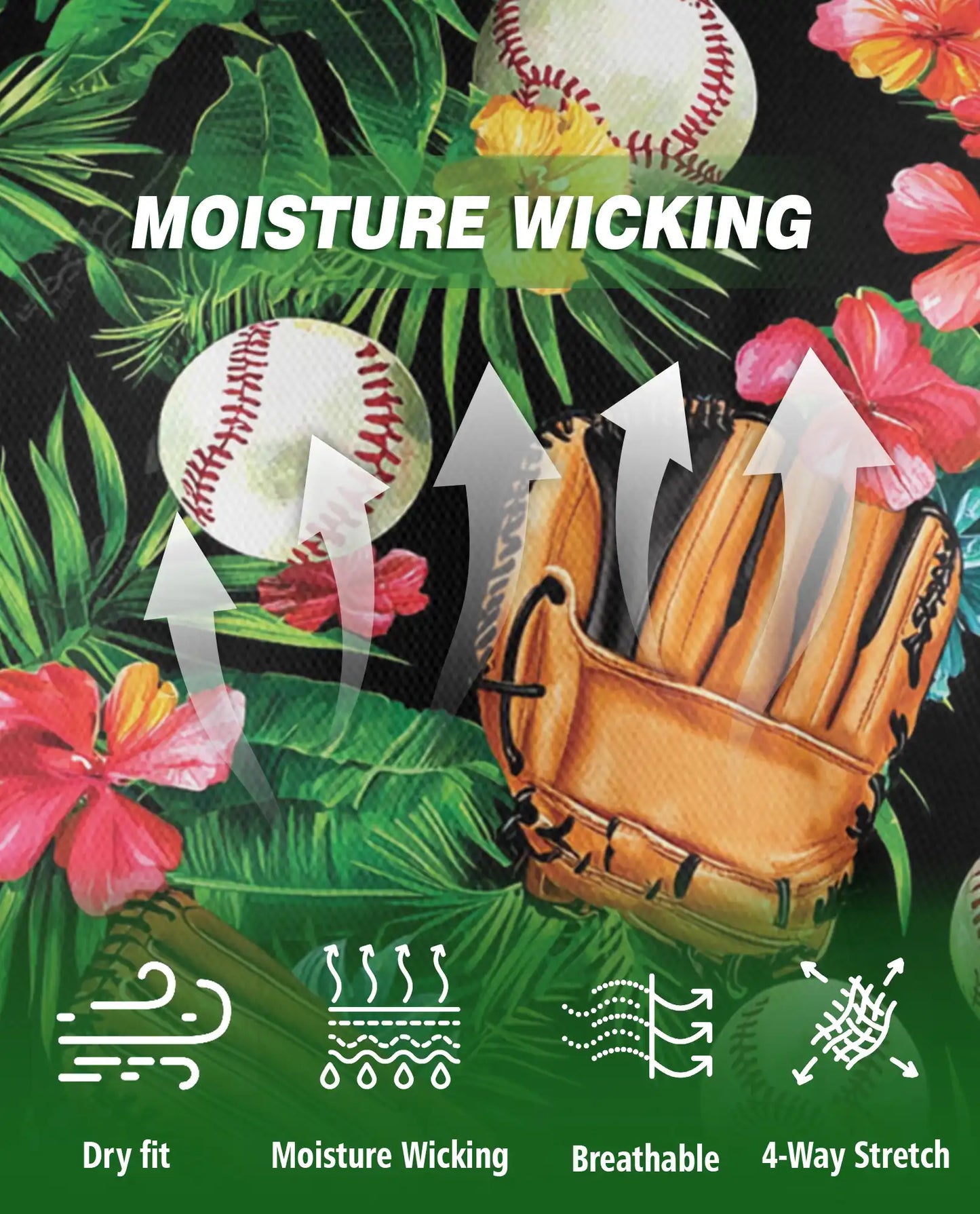 Baseball Hawaiian Polo Shirt – Floral Summer Style | Netecom
