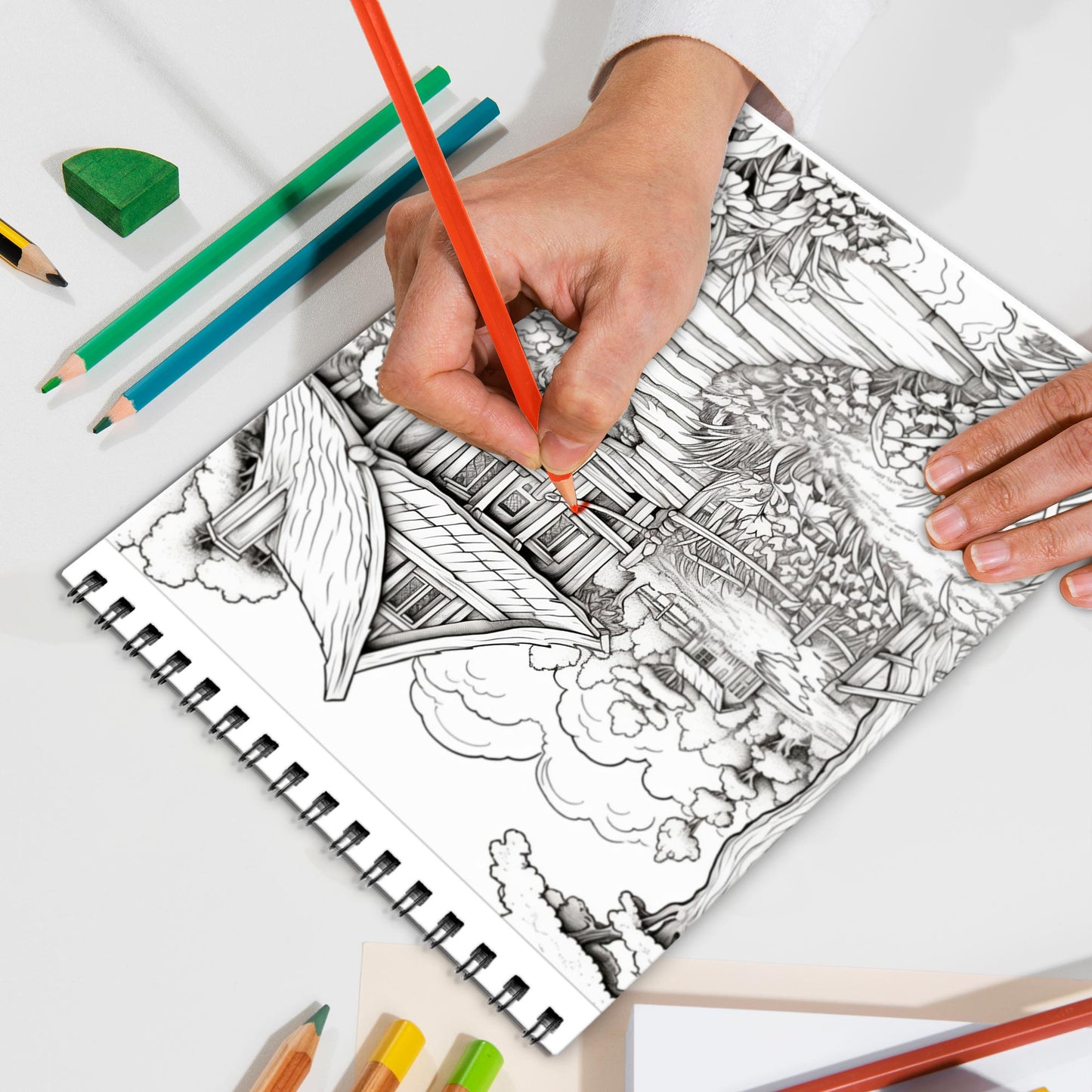 Cottage Gardens Spiral Bound Coloring Book, Charming Cottage Gardens for a Relaxing and Floral Artistic Escape, Great for Garden Lovers and Nature Fans