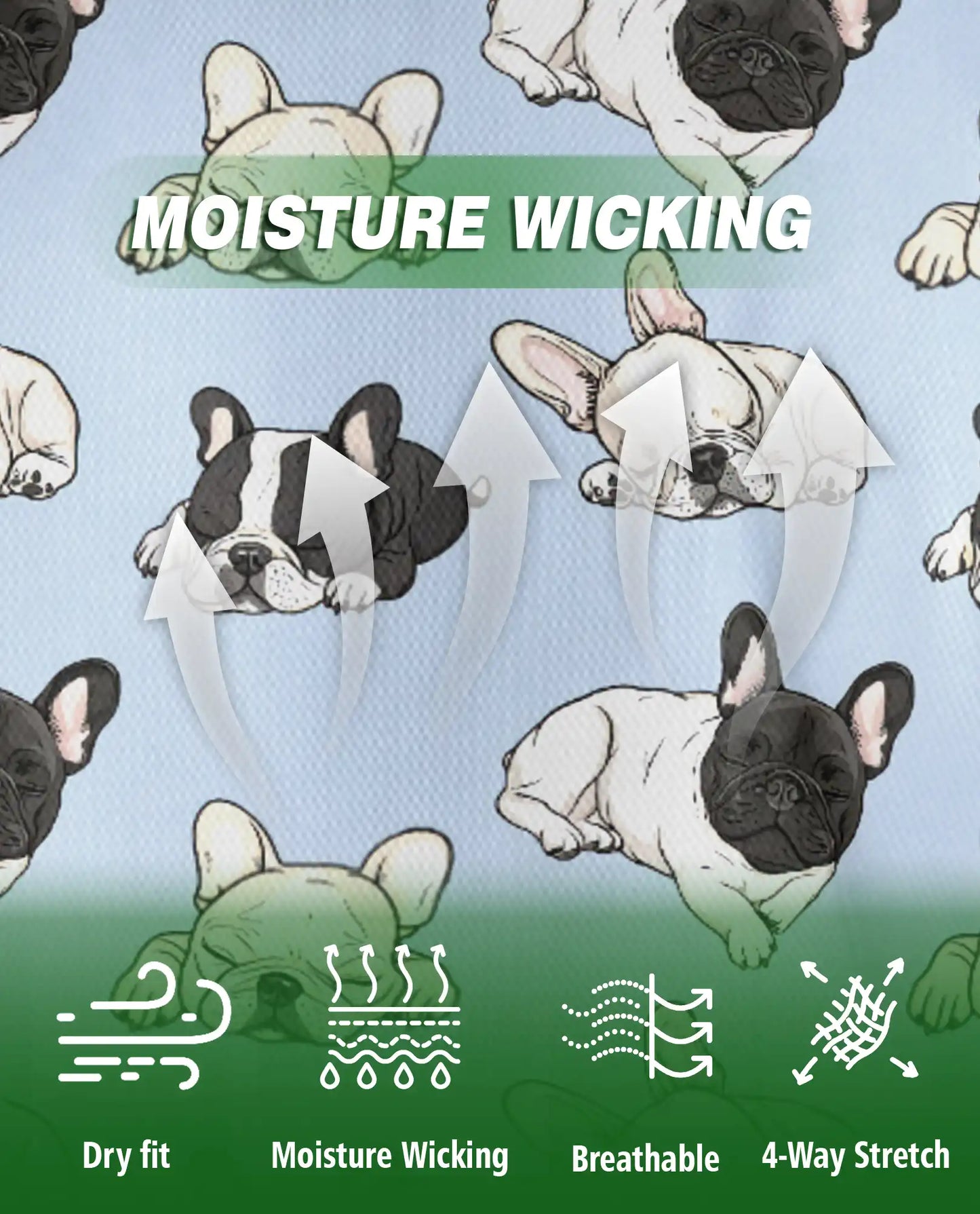 French Bulldog Pattern Polo Shirt | Netecom