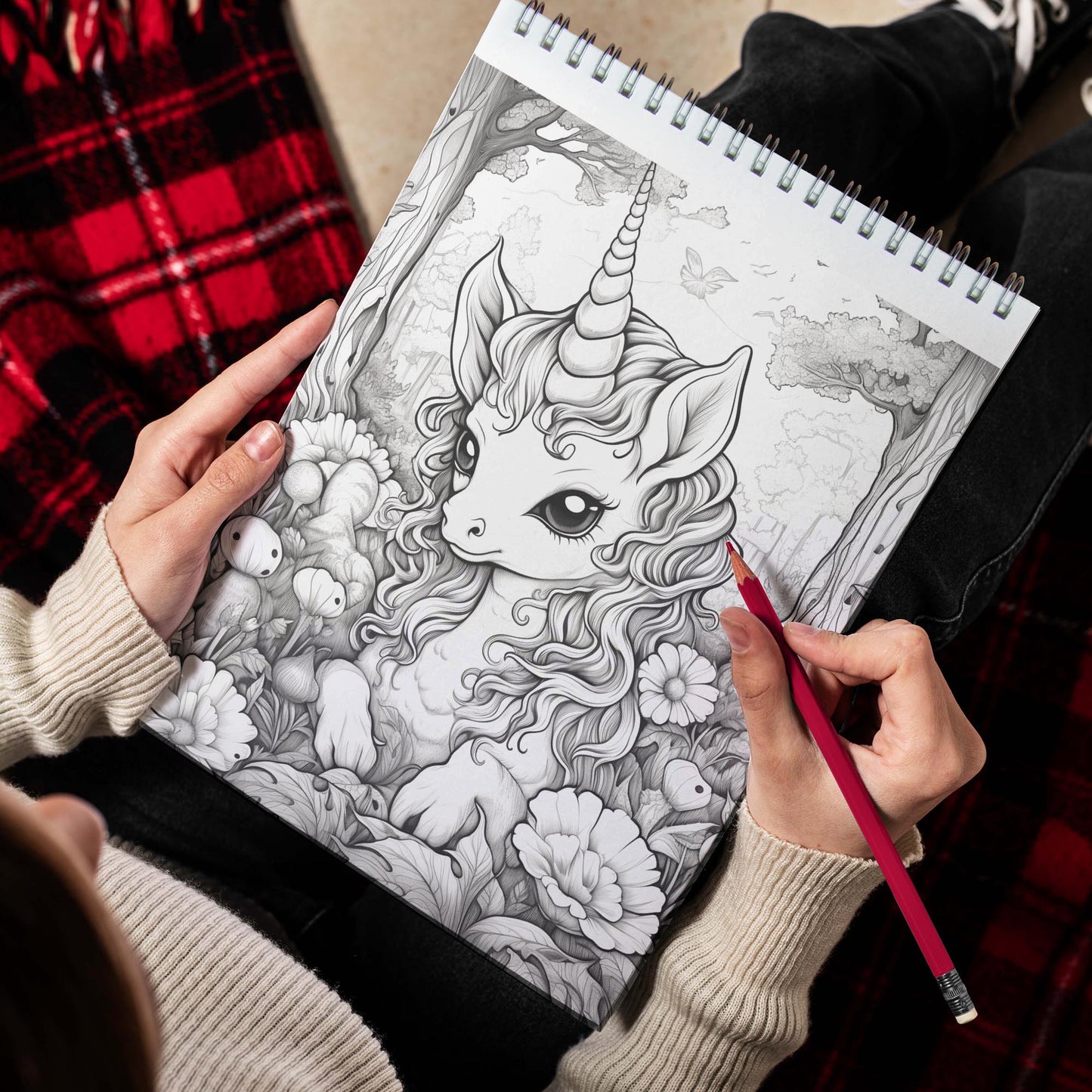 Enchanted Unicorn Spiral Bound Coloring Book, Discover the Mystical Beauty with 30 Exquisite Enchanted Unicorn Coloring Pages for Fans of Unicorns to Bring these Mythical Creatures to Life