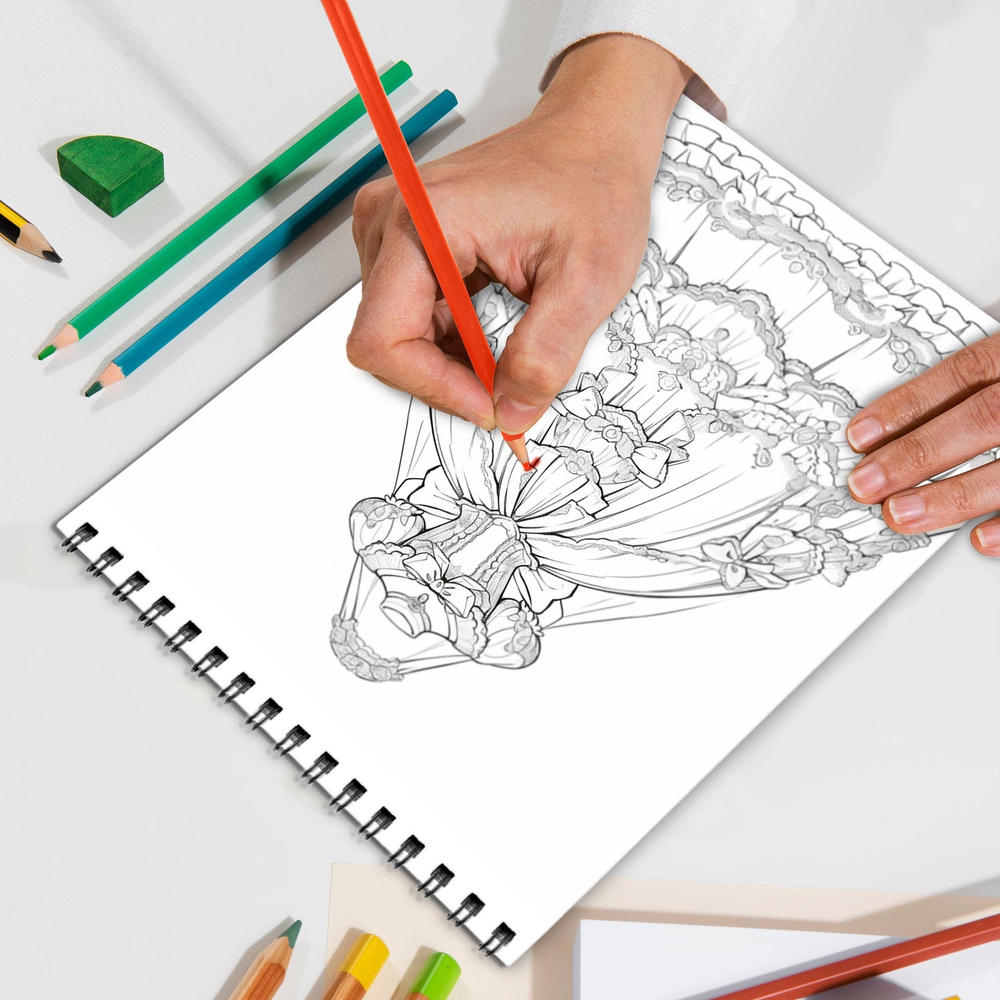 Princess Dress Spiral Bound Coloring Book, Elegant Princess Dresses for a Royal and Fashionable Coloring Experience, Great for Aspiring Designers and Dreamers