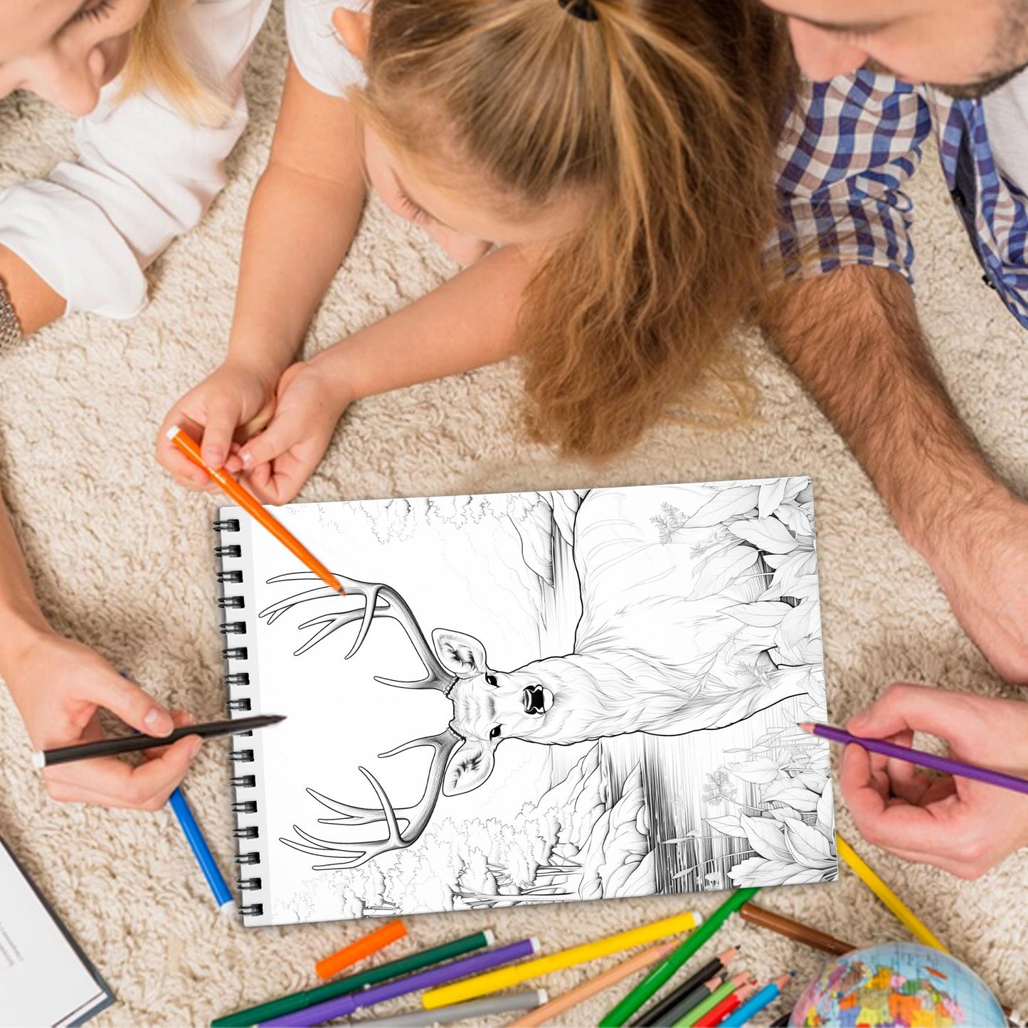 Wildlife Spiral Bound Coloring Book, Diverse Wildlife Scenes for a Nature-Inspired Coloring Experience, Ideal for Animal Lovers and Art Enthusiasts