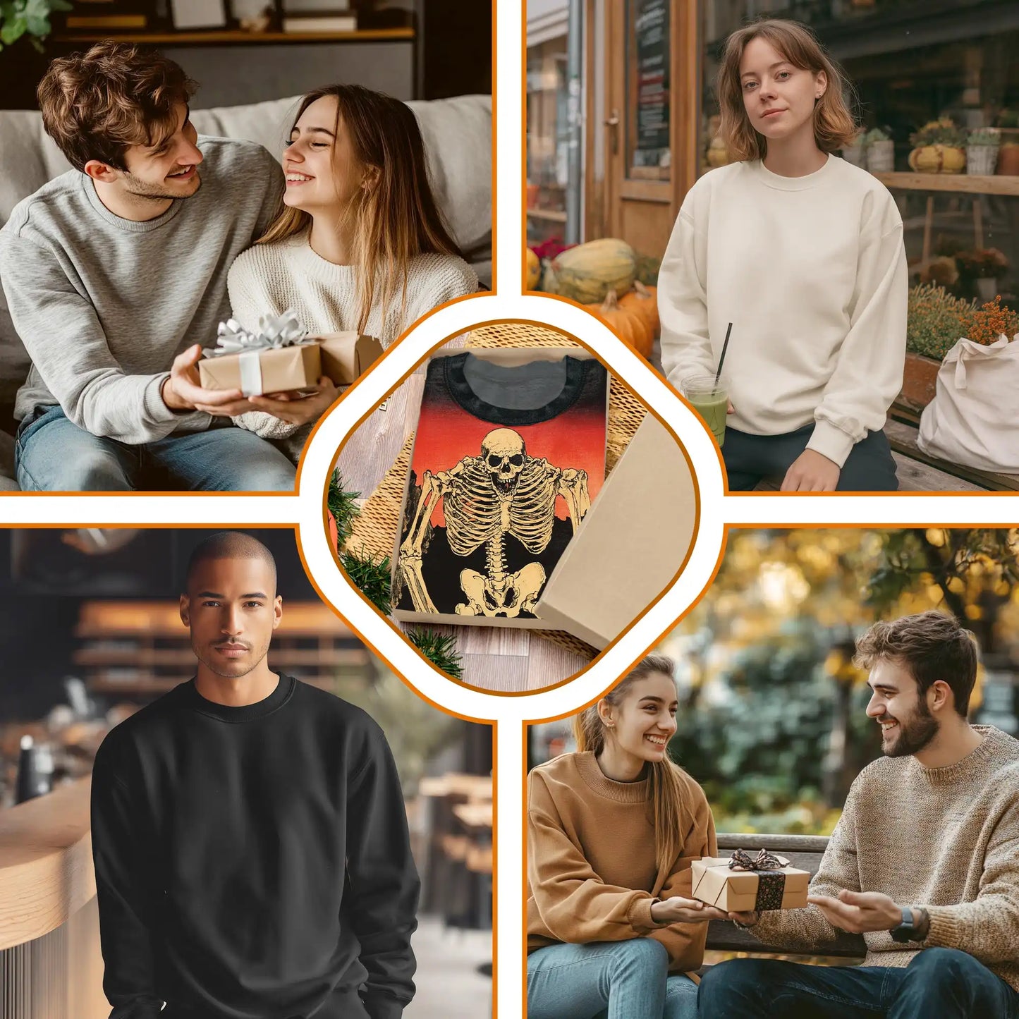 Utagawa Kuniyoshi Skeleton Spectre Sweatshirt, 3D All Over Print Japanese Ukiyo-e Art Crewneck Pullover for Men Women, Skeleton Art Lover Gift - Netecom