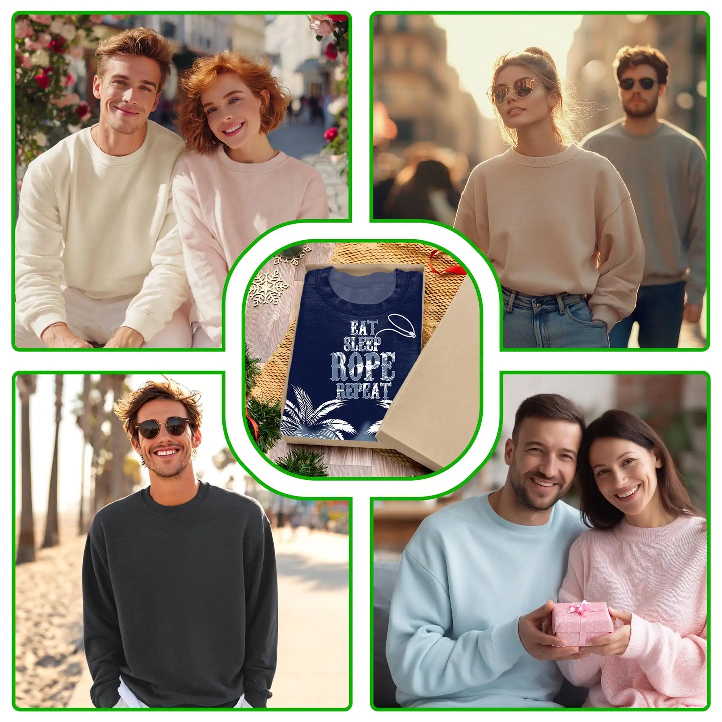 Eat Sleep Rope Repeat Sweatshirt, 3D All Over Print Rodeo Cowboy Crewneck Pullover for Men Women, Roping Lover Gift - Netecom