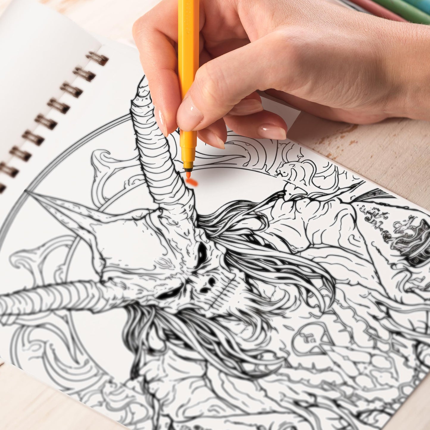 Ultimate Demon Spiral Bound Coloring Book, 30 Stunning Demon Coloring Pages for Artistic Explorers to Dive into the Sinister World of Demons and Unleash Their Creativity