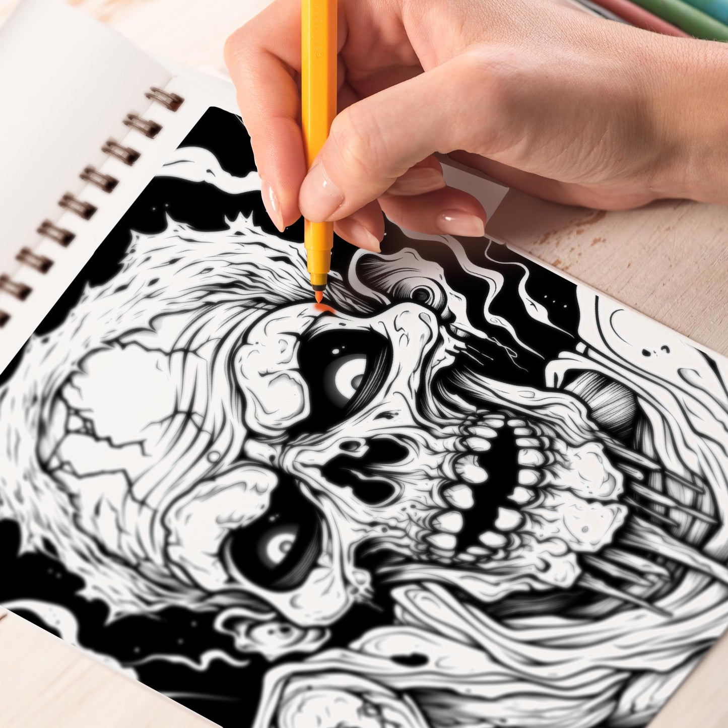 Disturbing Horror Whimsy Spiral Bound Coloring Book, Dive into the Darkly Whimsical and Unveil Nightmares with this Coloring Book