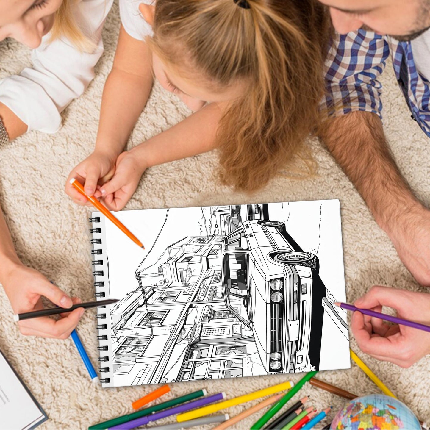 JDM Cars Spiral Bound Coloring Book, Japanese Domestic Market Cars for Automotive Fans, Great for Car Enthusiasts and JDM Culture Lovers