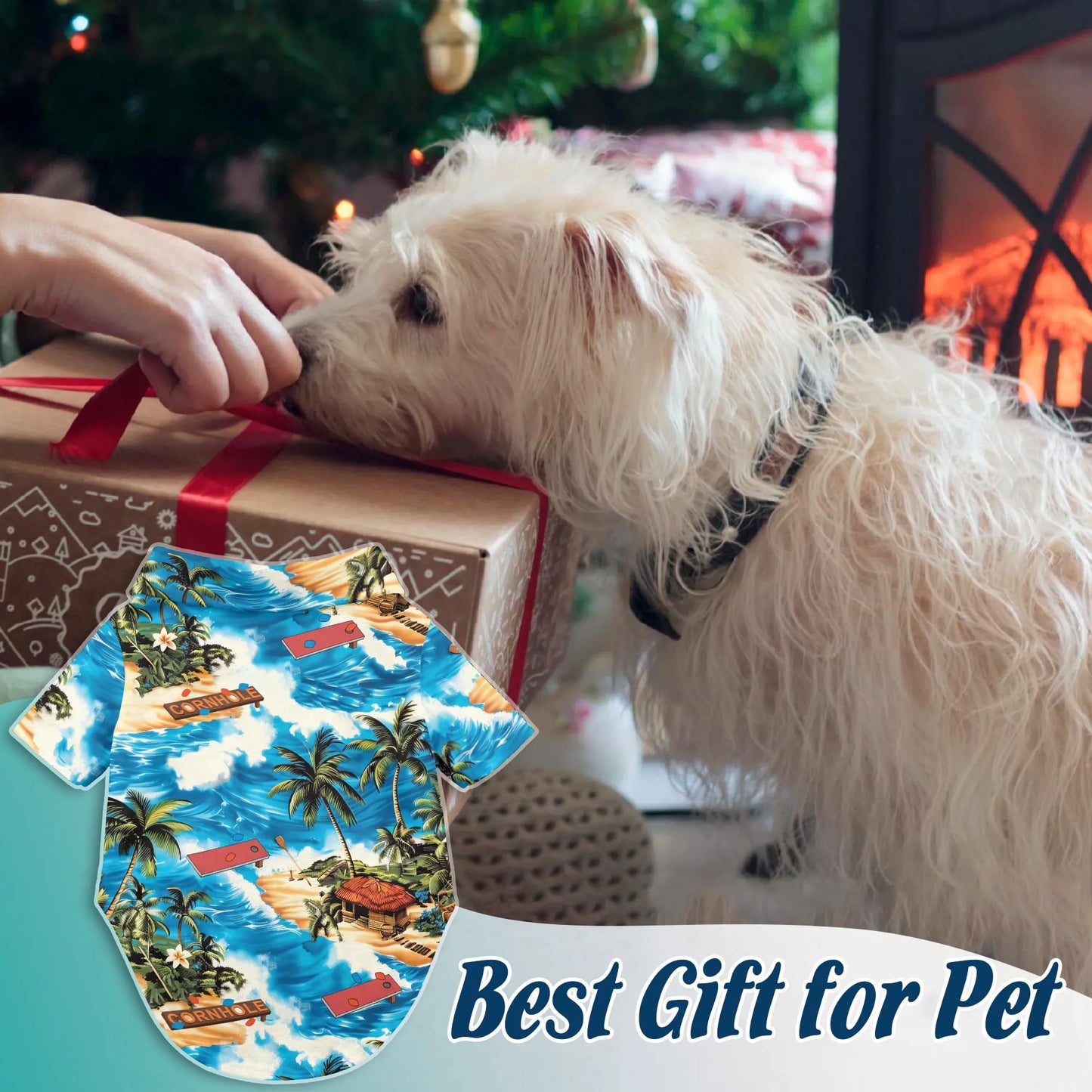 Matching Dog and Owner Hawaiian Shirts – Beach Cornhole Game Summer Outfit