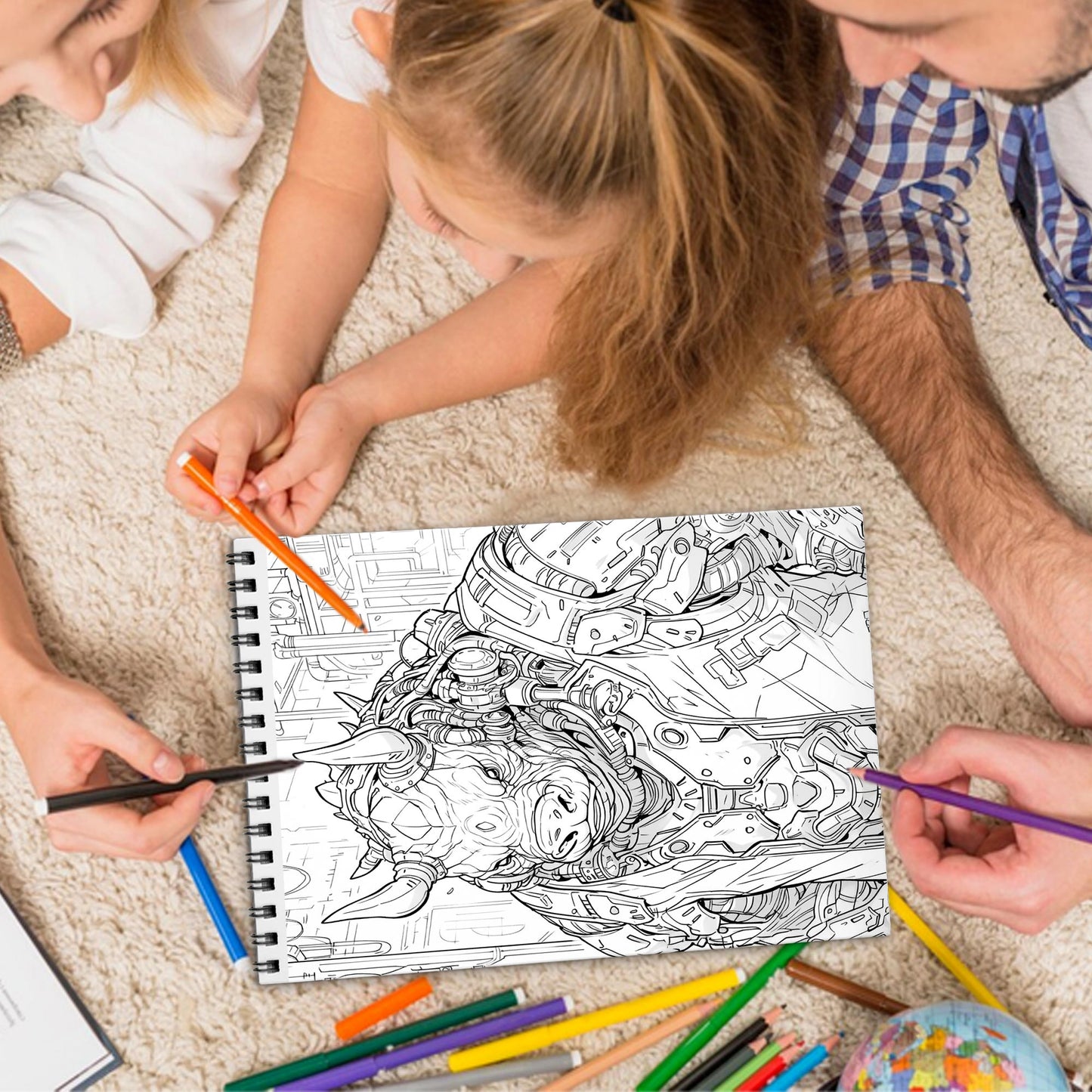 Animals Steampunk Spiral Bound Coloring Book, Mechanical Steampunk Animals for a Unique and Creative Coloring Experience, Perfect for Steampunk Fans