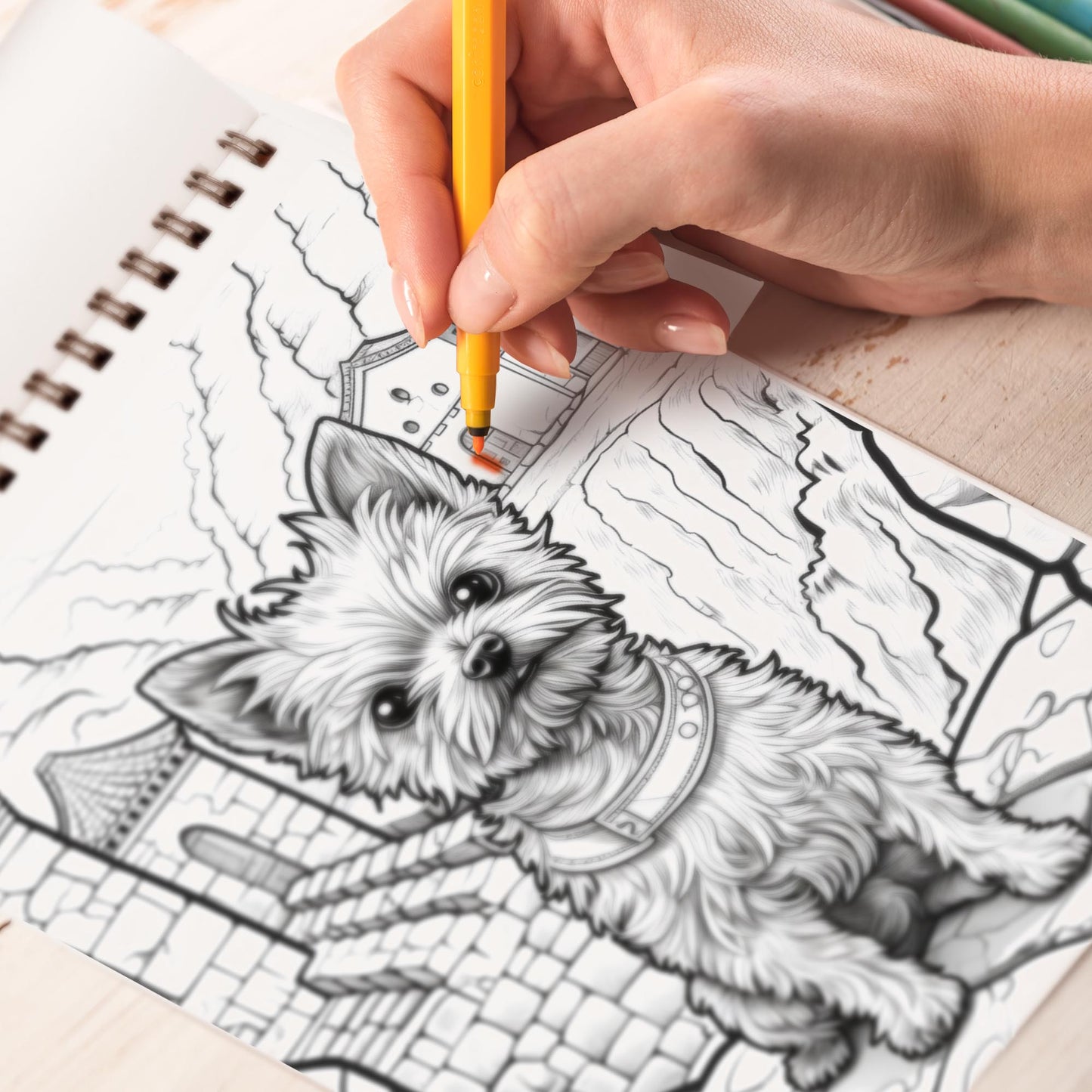 Journey of Yorkshire Spiral Bound Coloring Book, "A Coloring Journey through History, Culture, and Natural Beauty - 30 Captivating Illustrations"