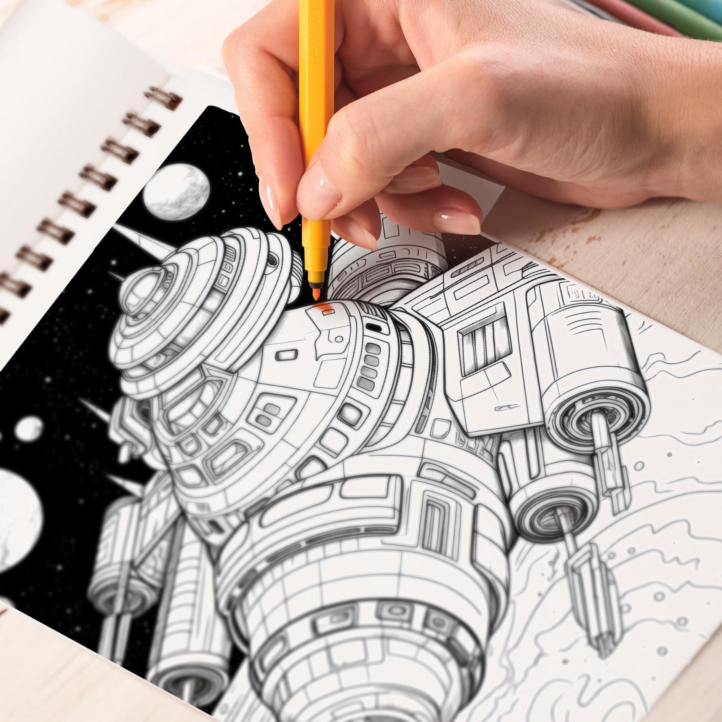 Astronaut In Space Spiral Bound Coloring Book, Embark on a Cosmic Coloring Adventure with 30 Stunning Astronaut in Space Coloring Pages for Artistic Explorers to Dive into the World of Space Exploration and Unleash Their Creativity while Celebrating
