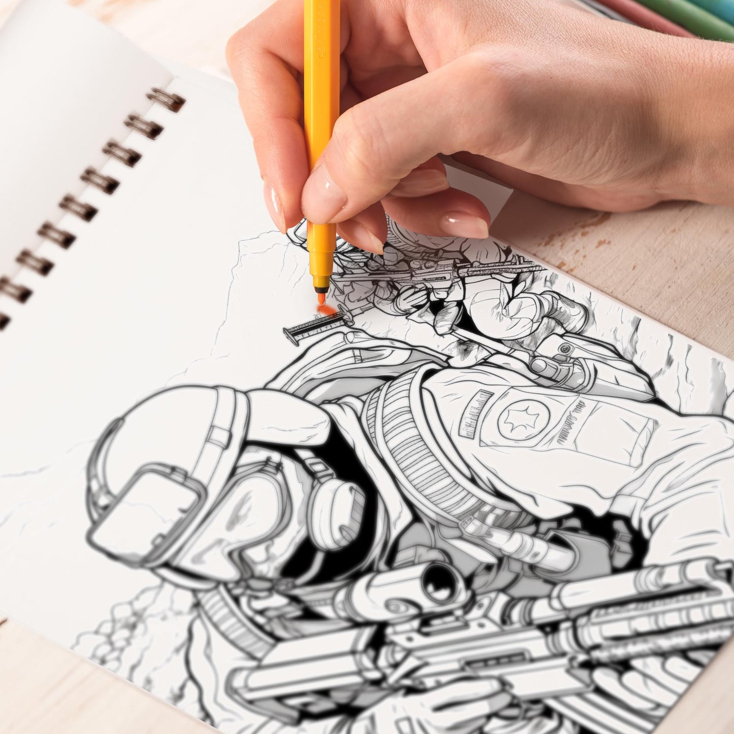 American Soldier Spiral Bound Coloring Book, Unleash Your Artistic Talents in the American Soldier Coloring Book with 30 Charming Coloring Pages for Coloring Enthusiasts to Embrace the Resilience and Strength of American Soldiers