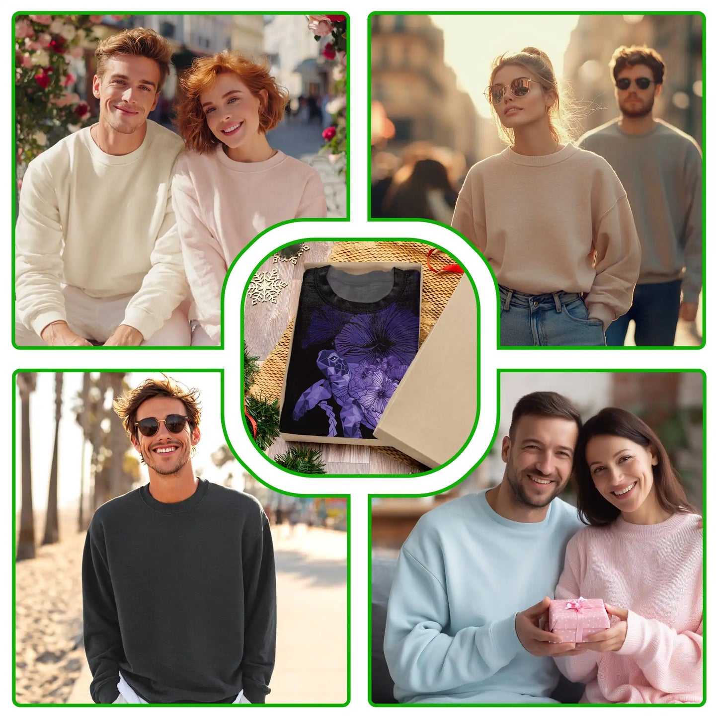Polynesian Sea Turtle Flower Purple Sweatshirt, 3D All Over Print Tropical Tribal Crewneck Pullover for Men Women, Sea Turtle Lover Gift - Netecom