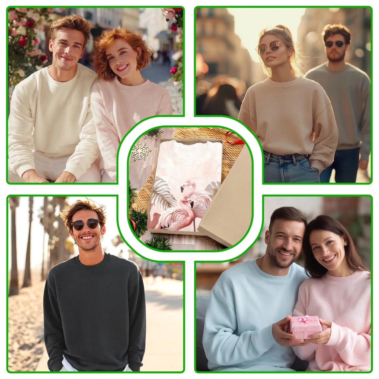 Art Flamingo Pink Sweatshirt, 3D All Over Print Colorful Tropical Bird Crewneck Pullover for Men Women, Flamingo Lover Gift - Netecom