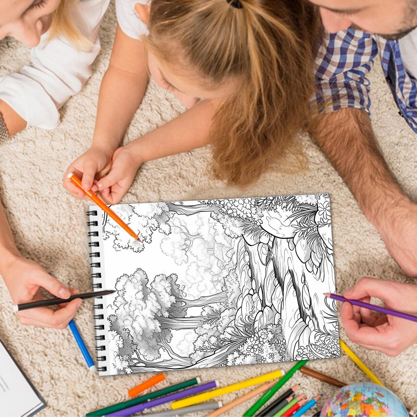 Mindful Nature Spiral Bound Coloring Book, Nature Scenes for Mindful Relaxation, Ideal for Stress Relief and Nature Lovers Seeking Calm