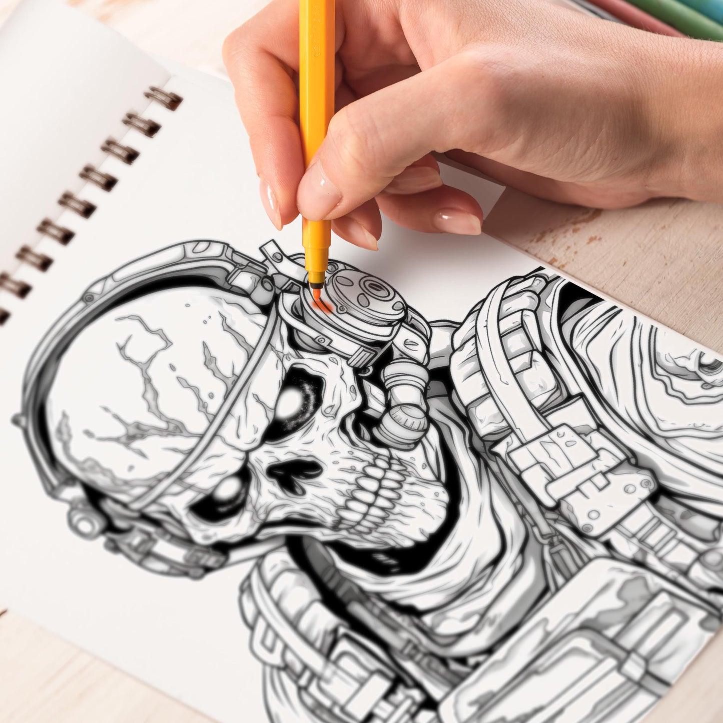 Zombie Apocalypse Spiral Bound Coloring Book, 30 Charming Coloring Pages for Coloring Enthusiasts to Embrace the Gruesome and Tense Atmosphere of the Post-Apocalyptic Era