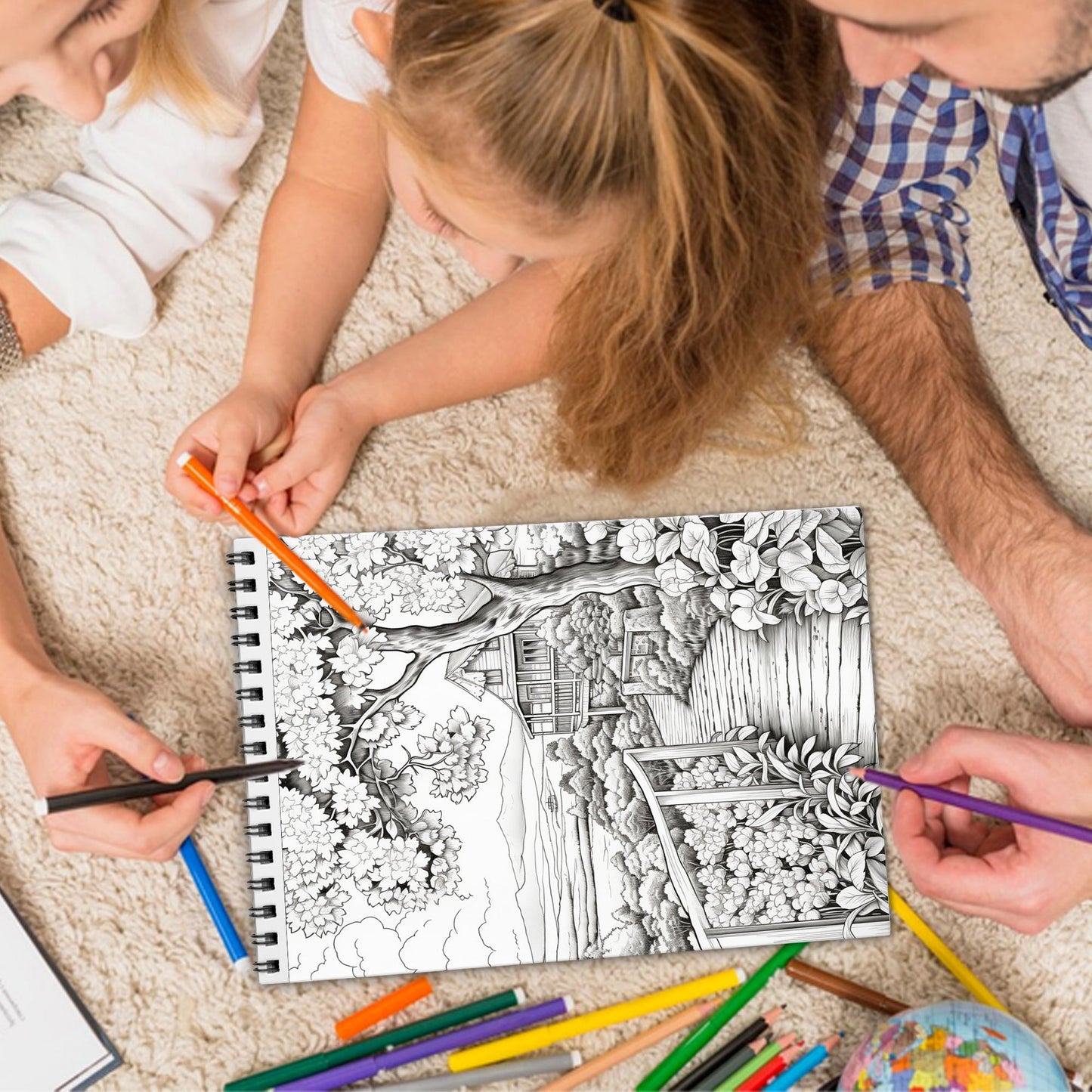 Cottage Gardens Spiral Bound Coloring Book, Charming Cottage Gardens for a Relaxing and Floral Artistic Escape, Great for Garden Lovers and Nature Fans