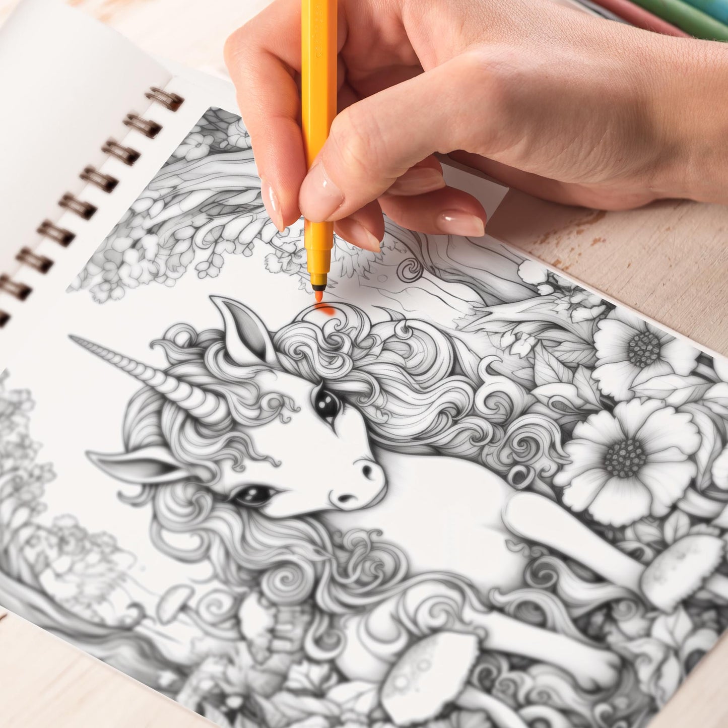 Enchanted Unicorn Spiral Bound Coloring Book, Discover the Mystical Beauty with 30 Exquisite Enchanted Unicorn Coloring Pages for Fans of Unicorns to Bring these Mythical Creatures to Life