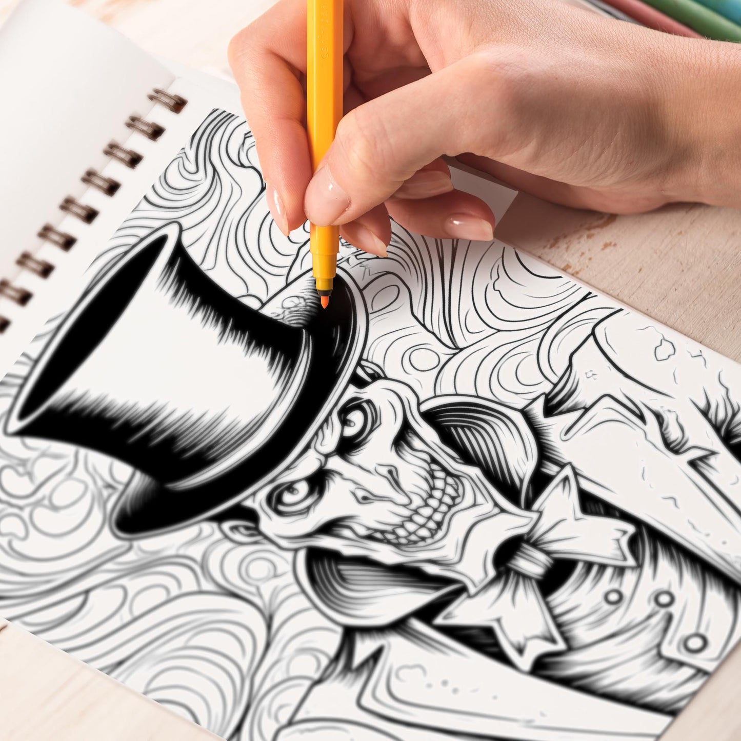 Haunting Horrors Spiral Bound Coloring Book, Confront Your Deepest Fears with Sinister Scenes in this Haunting Horrors Coloring Adventure