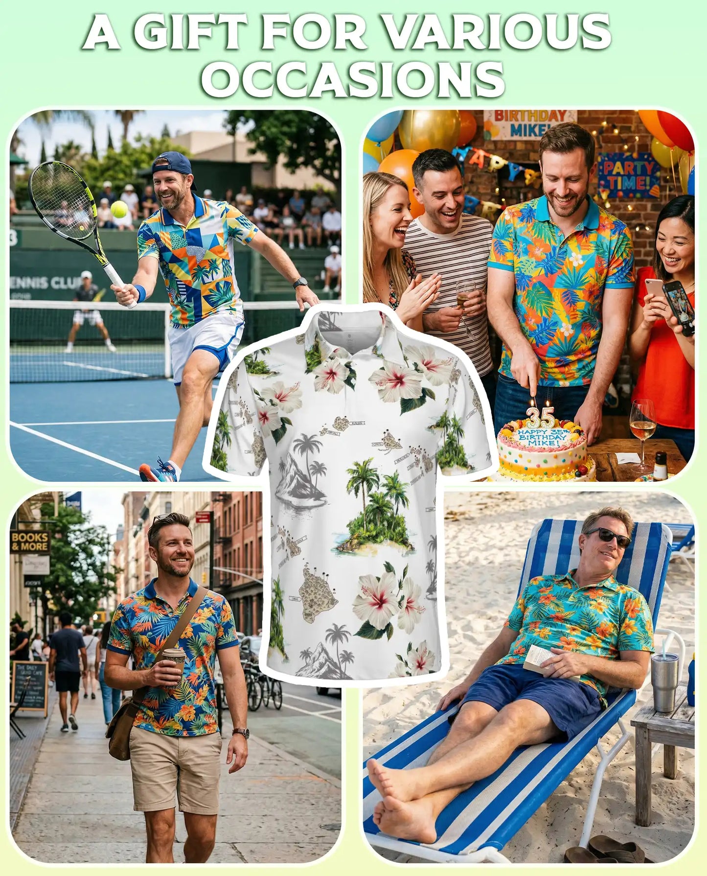 Hawaiian Island Floral Polo Shirt | Netecom