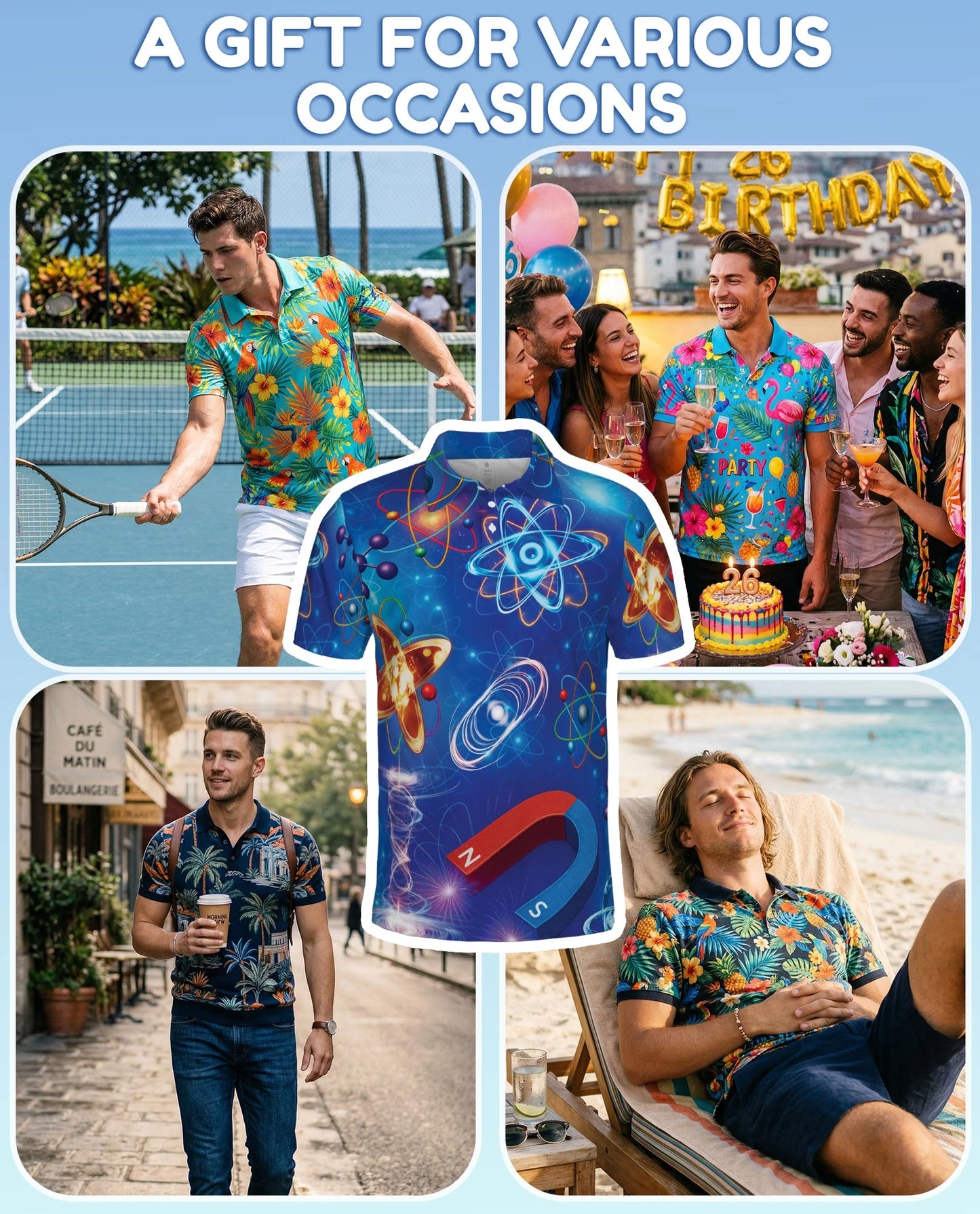 Physics Amazing Science Polo Shirt for Men – Science Lover Style | Netecom
