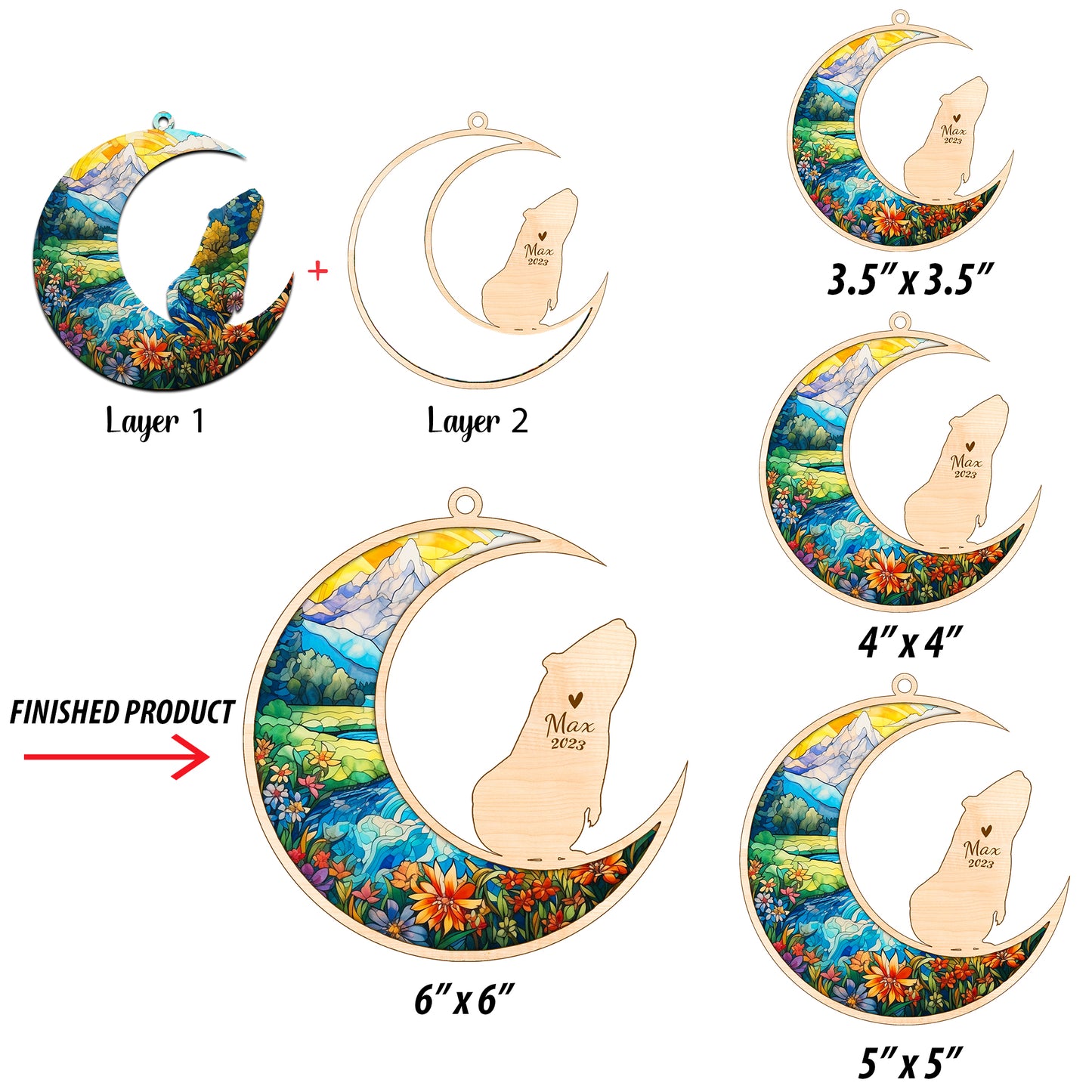Netecom Guinea Pig Memorial Suncatcher, Personalized Guinea PigChristmas Ornament, Guinea Pig Death Sympathy Gift Pet Loss Sun Catchers, Guinea Pig Grief Gift, Bereavement Gifts for Loss of Guinea Pig
