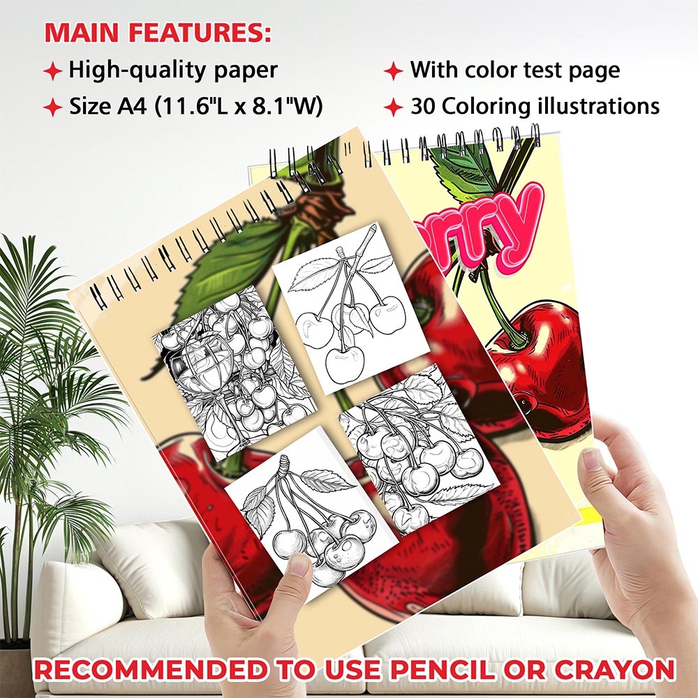 MOTAVYN Cherry Coloring Sheets for Adults