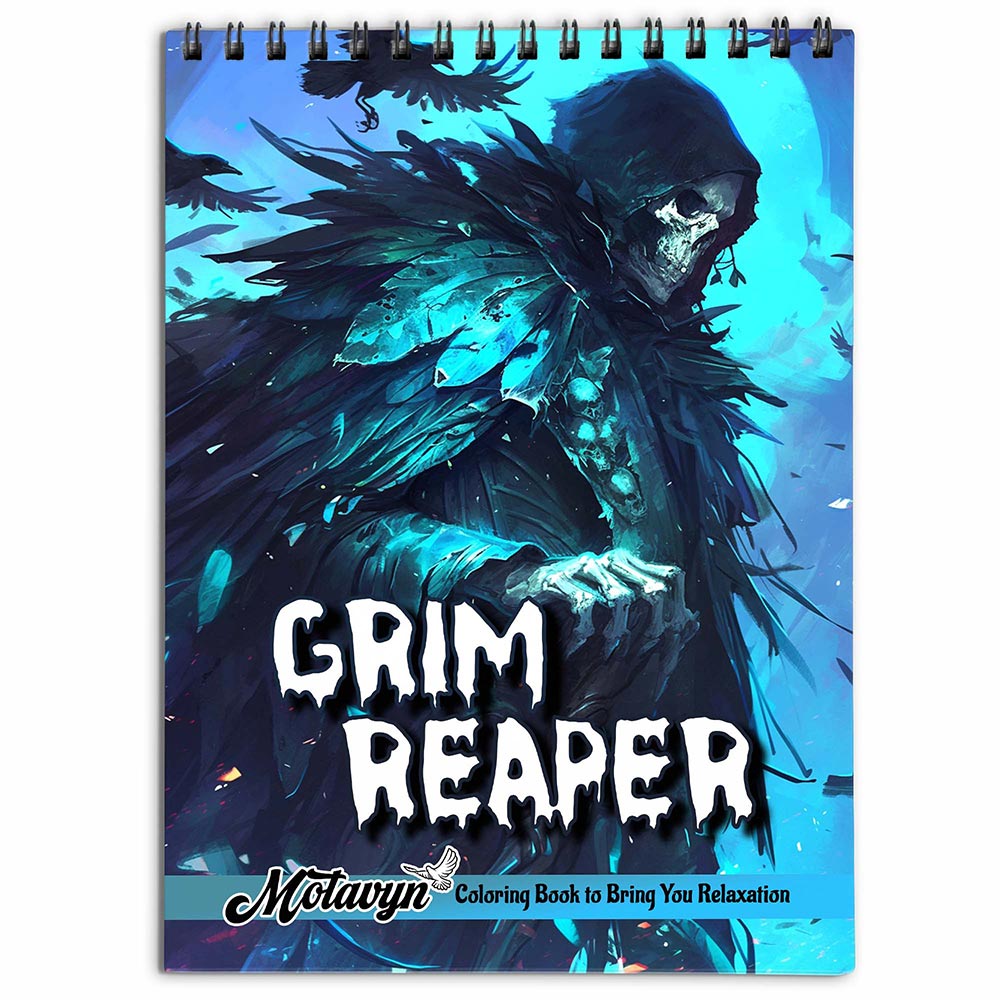 MOTAVYN Grim Reaper Coloring Book for Adults