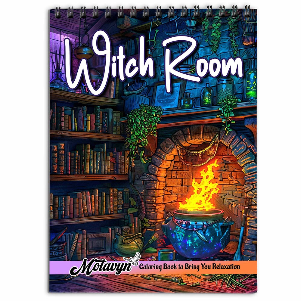 MOTAVYN Witch Room Coloring Book for Adults