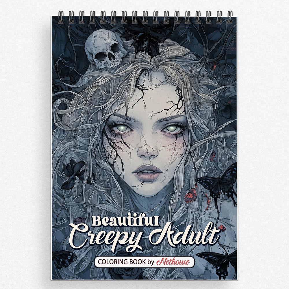 NETHOUSE Beautiful Creepy Adult Coloring Book For Adults