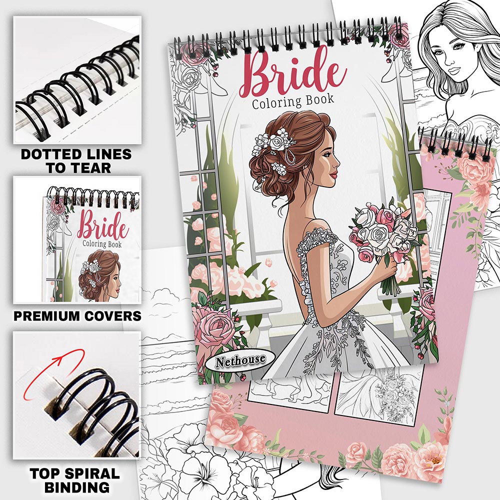 NETHOUSE Bride Coloring Pages for Adults