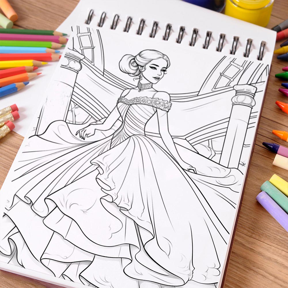 NETHOUSE Bride Coloring Book Spiral Bound for Adults