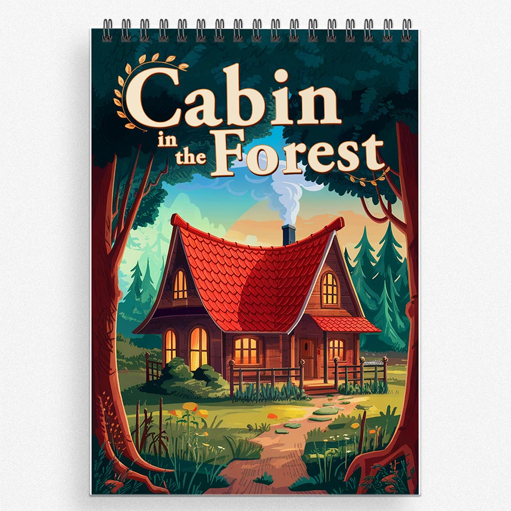 NETHOUSE Cabin in The Forest Coloring Book For Adults
