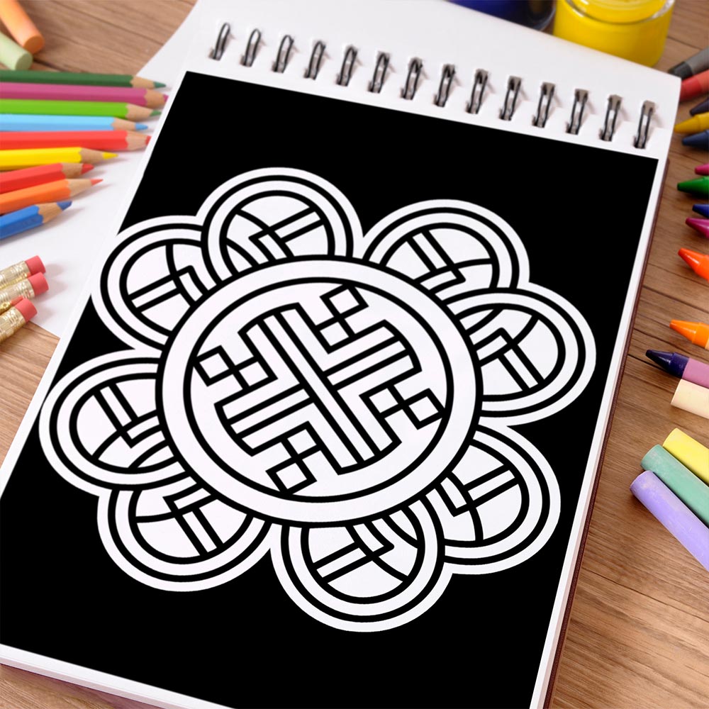 NETHOUSE Celtic Knots Coloring Book Spiral Bound For Adults