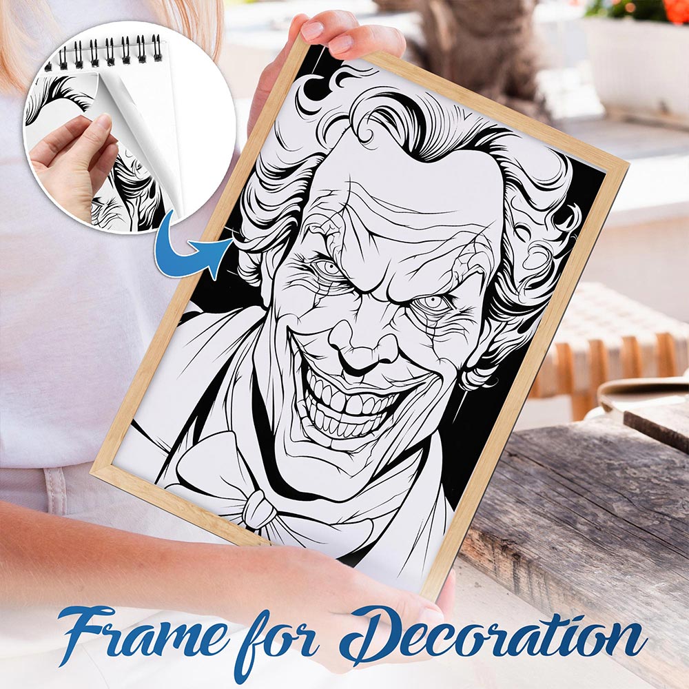NETHOUSE Clown Time Spiral Bound Coloring Book For Adults
