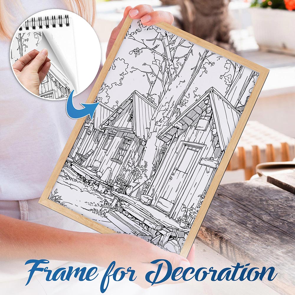 NETHOUSE Country Gardens Spiral Bound Coloring Book For Adults