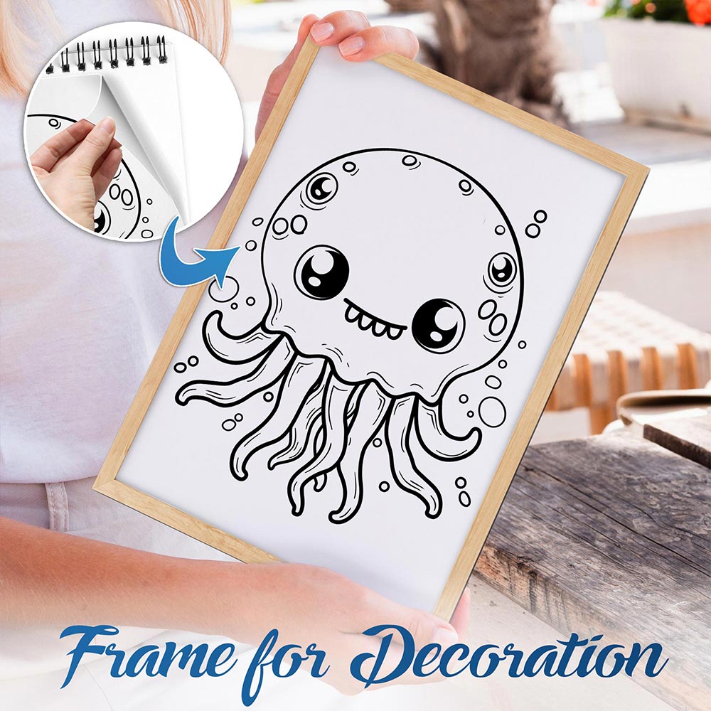 NETHOUSE Creepy Kawaii Creature Spiral Bound Coloring Book For Adults