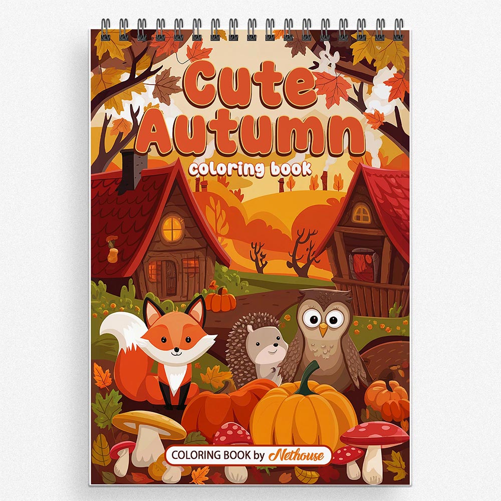 NETHOUSE Cute Autumn Coloring Book For Adults