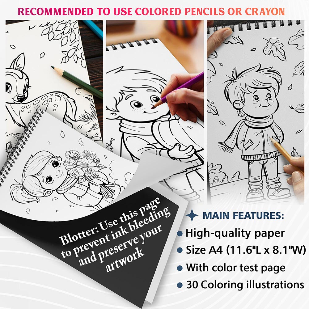 NETHOUSE Cute Autumn Coloring Sheets For Adults