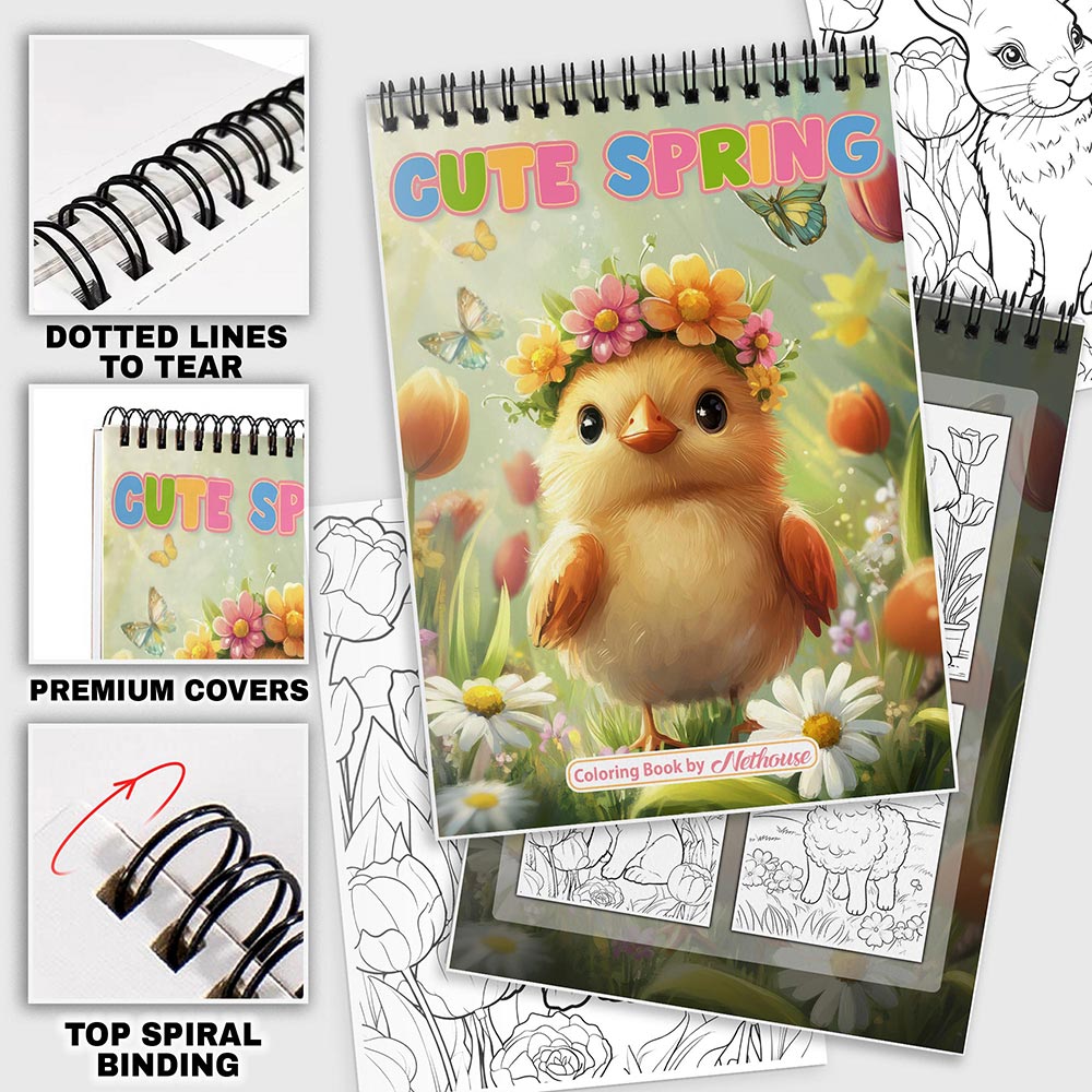 NETHOUSE Cute Spring Coloring Pages For Adults