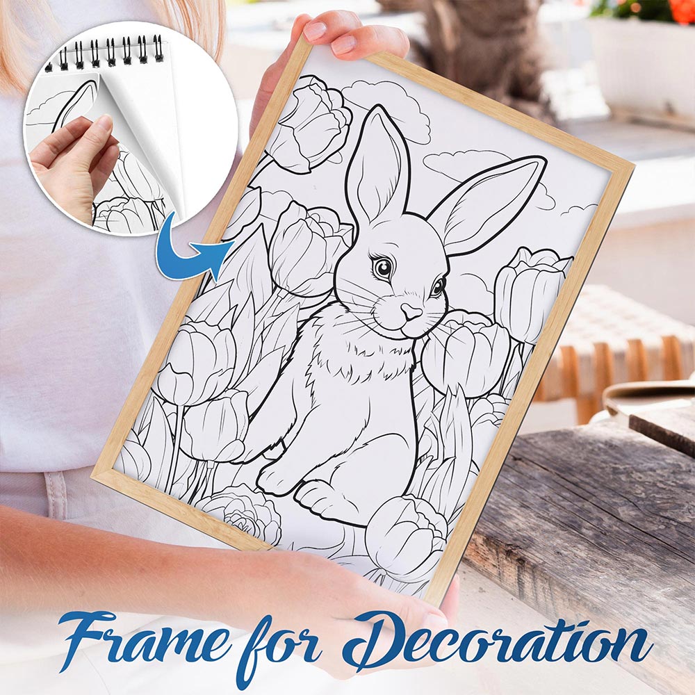 NETHOUSE Cute Spring Spiral Bound Coloring Book For Adults