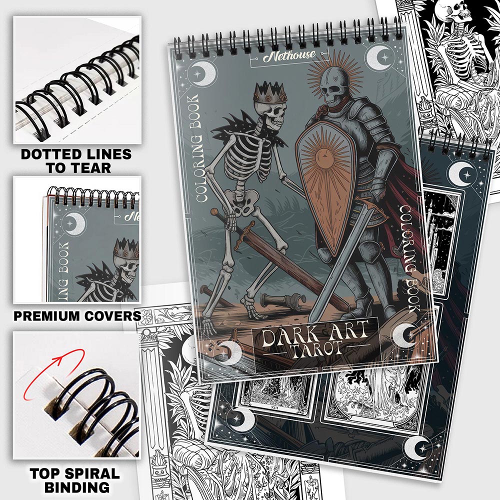NETHOUSE Dark Art Tarot Coloring Pages For Adults