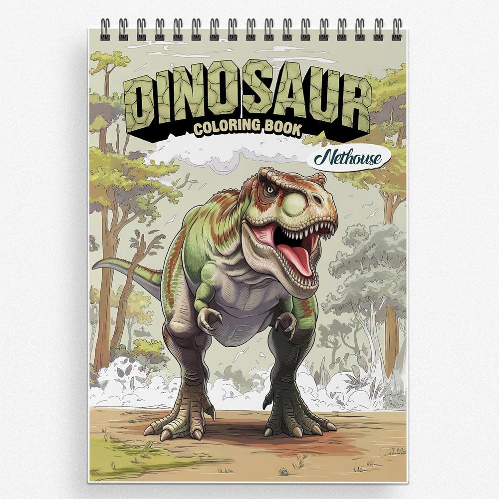 NETHOUSE Dinosaur Coloring Book For Adults