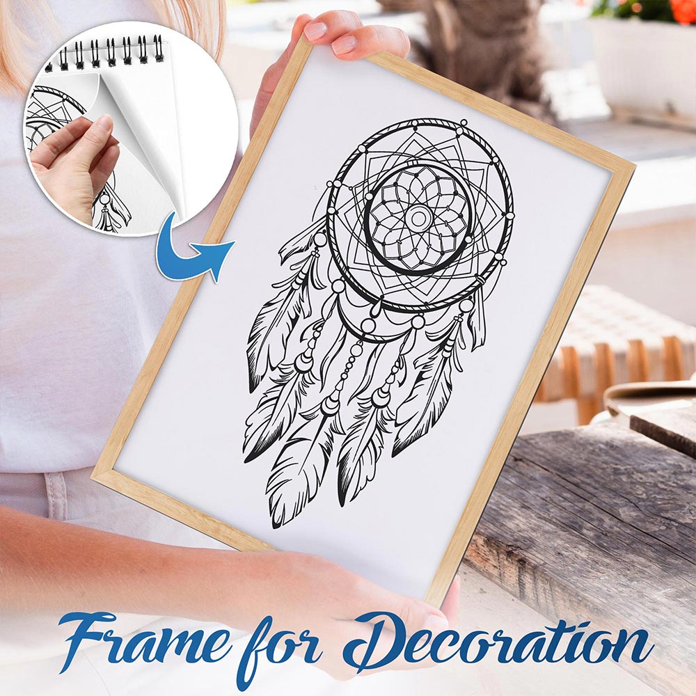 NETHOUSE Dream Catchers Spiral Bound Coloring Book For Adults